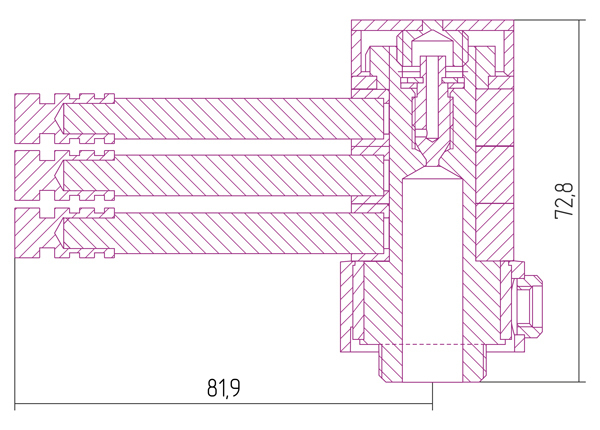 Вешалка Сунержа ВЕЕР-3 L 82 для водяныx полотенцесушителей